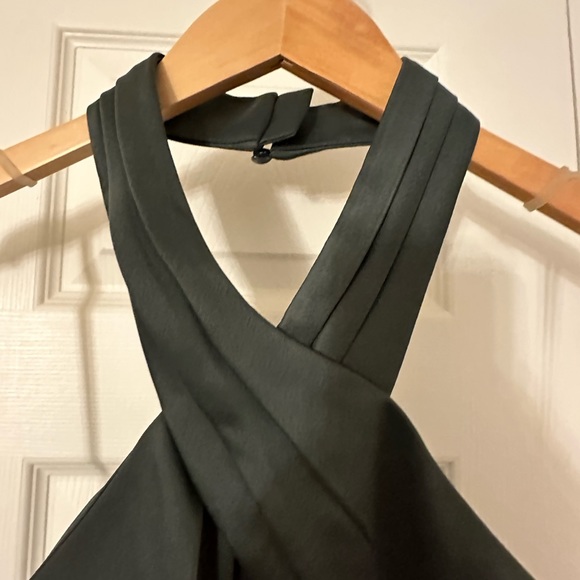 Anthropologie BHLDN Twist Halter Gown Moss - Picture 2 of 3